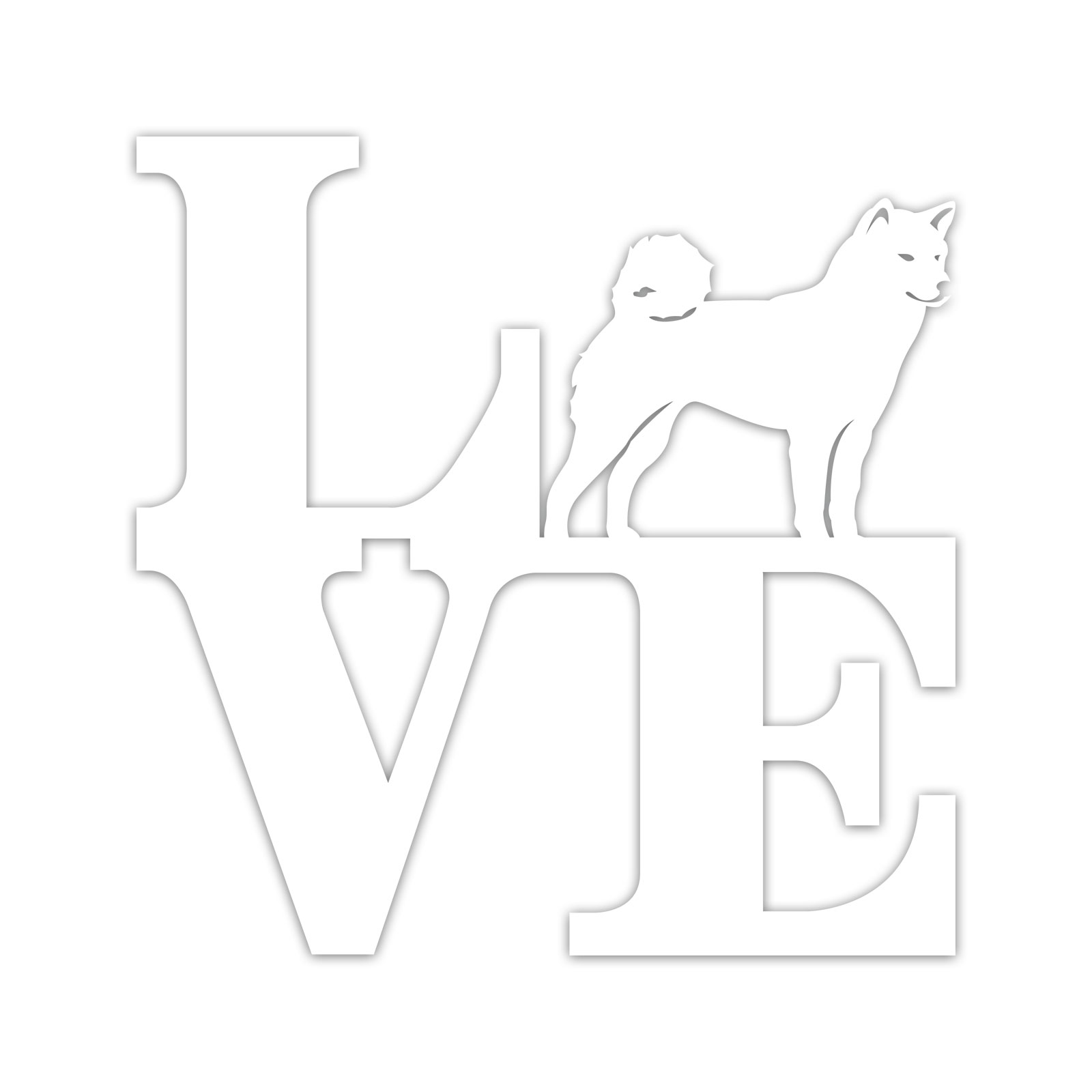 Love Shiba Inu Vinyl Sticker Die Cut Weatherproof UV Protected