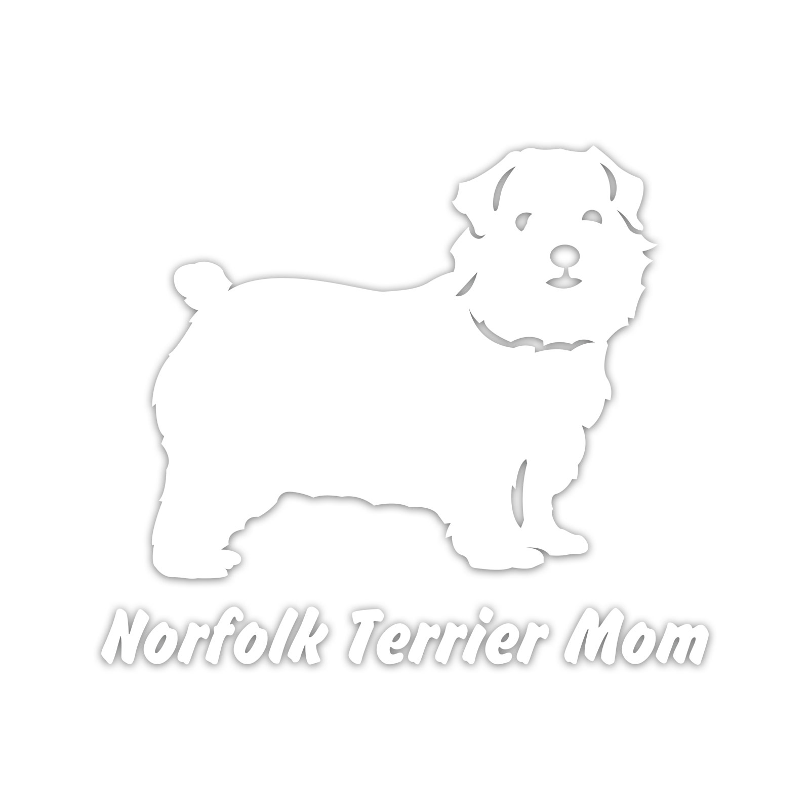 Norfolk Terrier Mom Vinyl Sticker Die Cut Weatherproof UV Protected