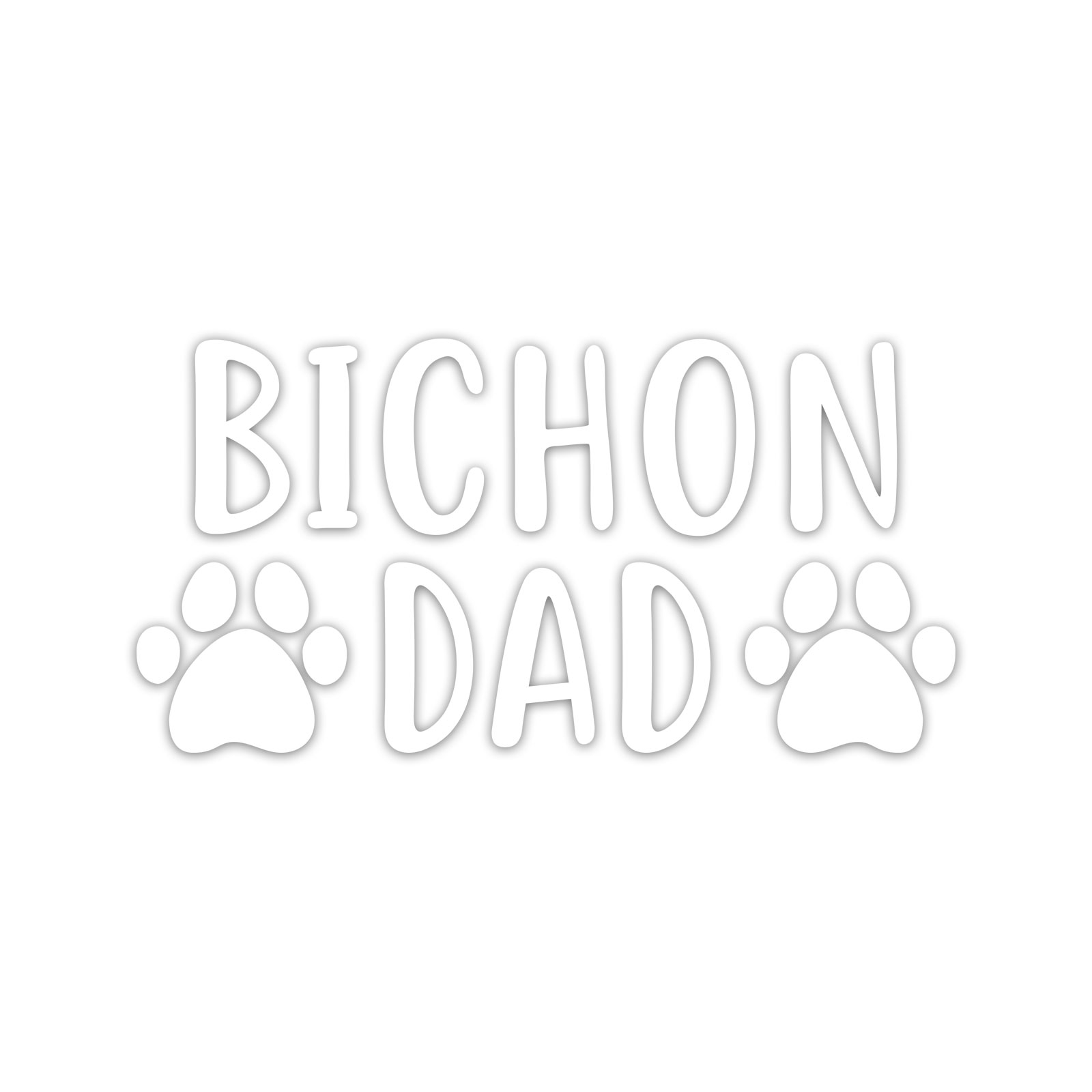Bichon Dad Vinyl Sticker Die Cut Weatherproof UV Protected