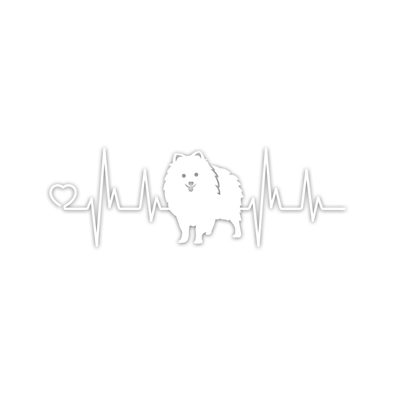 Pom Heartbeat Lifeline Vinyl Sticker Die Cut Weatherproof UV Protected