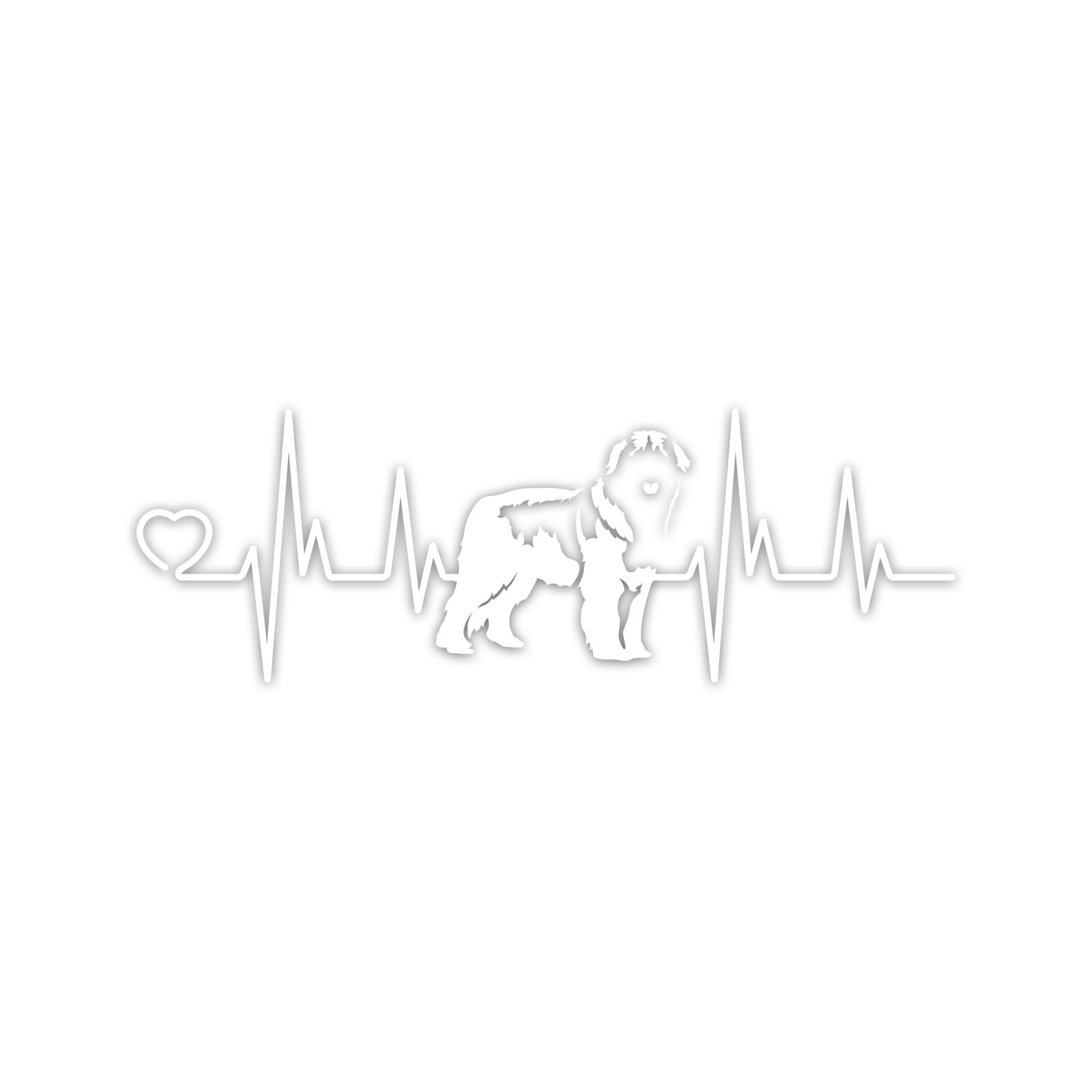 Leonberger Heartbeat Lifeline Vinyl Sticker Die Cut Weatherproof UV Protected