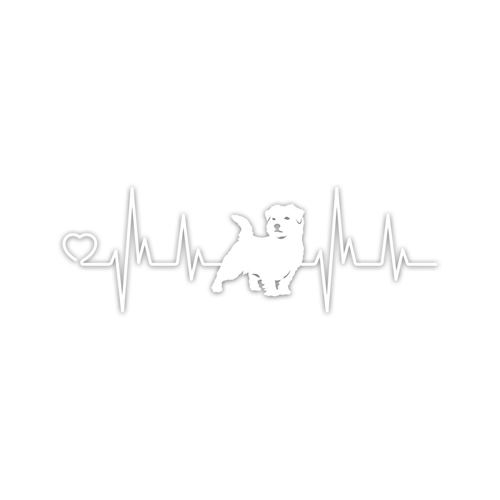 Norfolk Terrier Heartbeat Lifeline Sticker Die Cut Weatherproof UV Protected