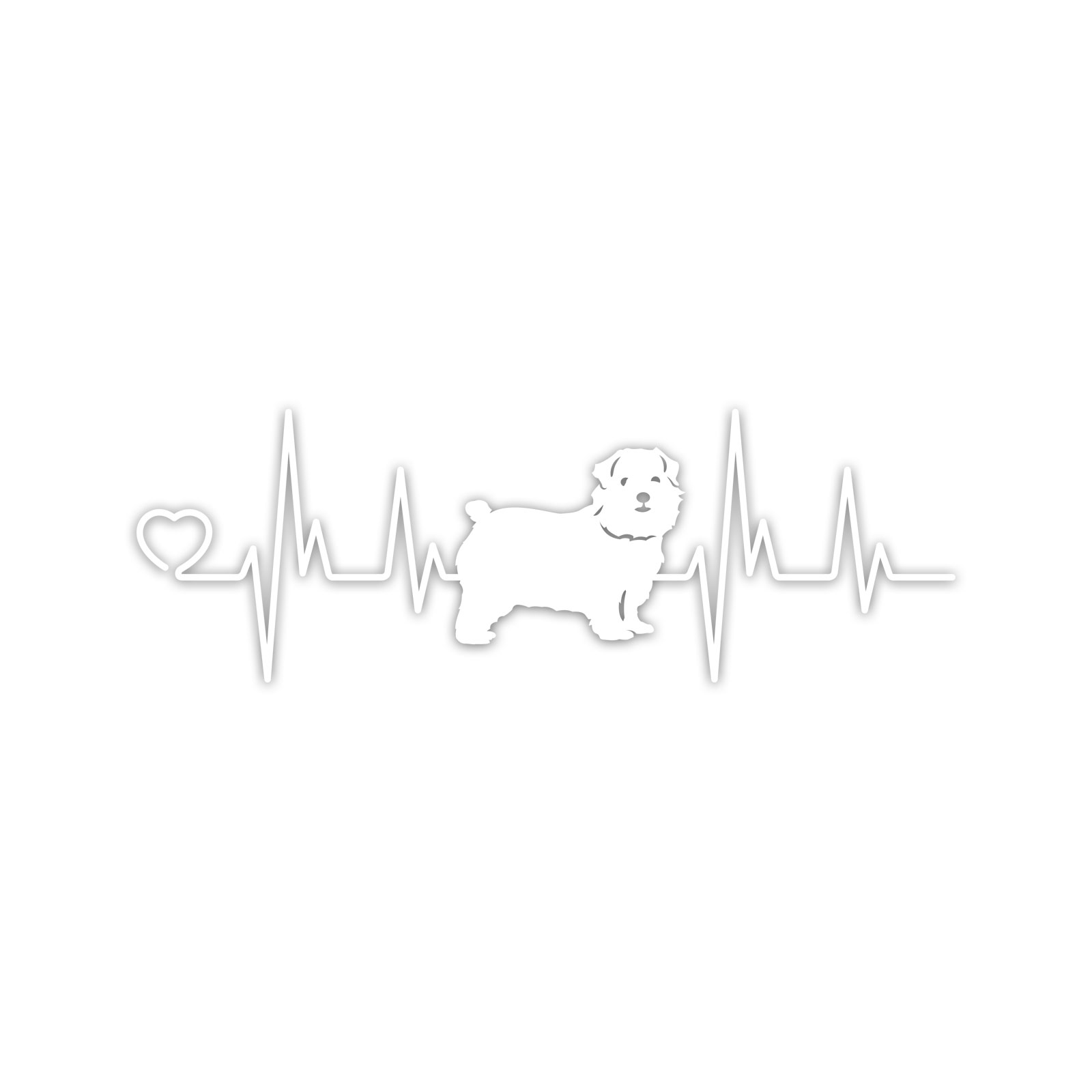 Norfolk Terrier Heartbeat Lifeline Sticker Die Cut Weatherproof UV Protected